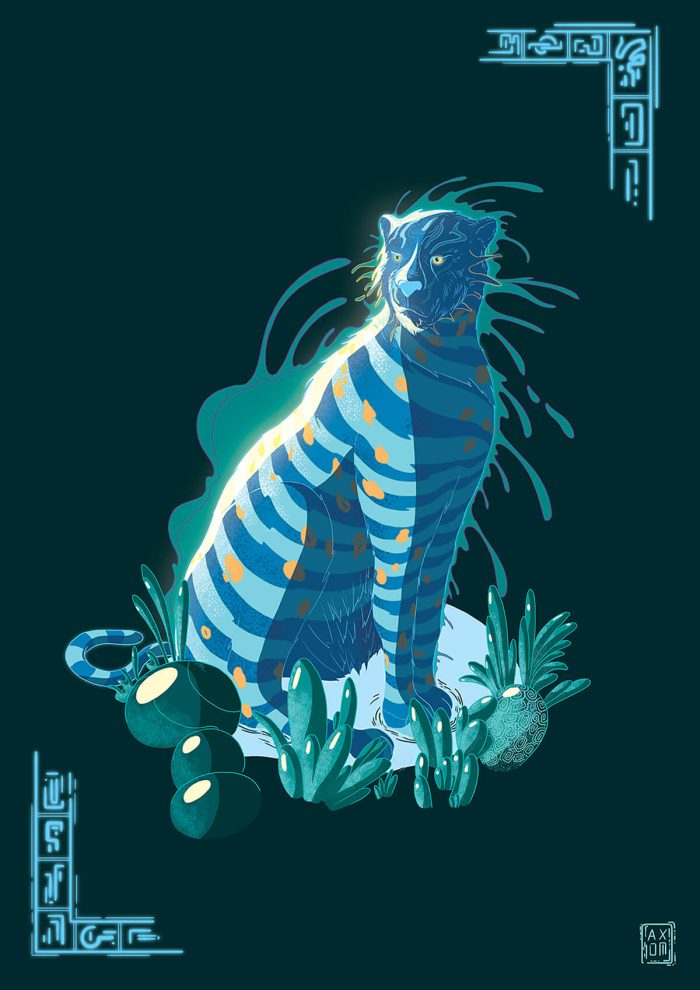illustration-panthere-de-la-foret-axomgraphics